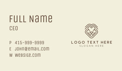 Brown Tribal Lion Business Card Image Preview