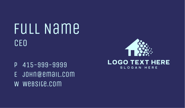 Pixel Realty House Business Card Design Image Preview