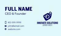 Blue Camera Tag  Business Card Image Preview