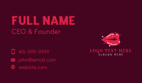 Shiny Cosmetics Lips Business Card Design