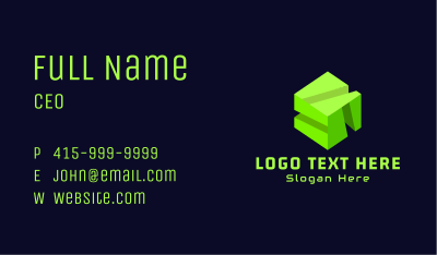 Isometric Gaming Cube Business Card Image Preview