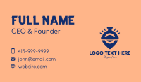 Stopwatch Location Pin  Business Card Design