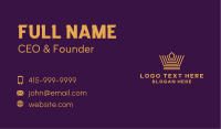 Gold Imperial Crown Business Card Design