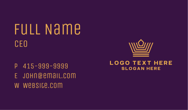 Gold Imperial Crown Business Card Design Image Preview