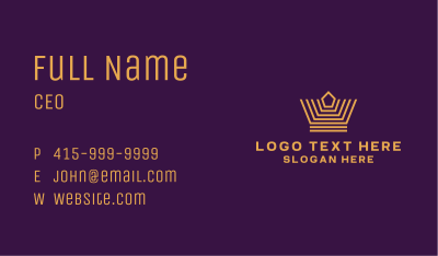 Gold Imperial Crown Business Card Image Preview