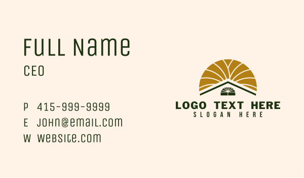 Elegant Sun House  Business Card Design Image Preview