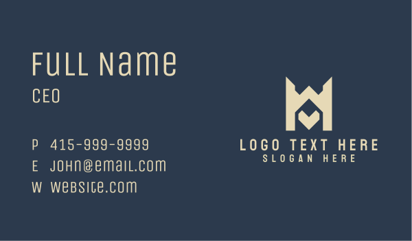 Letter M Gamer Tower Business Card Design Image Preview