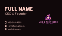 Cyber Tech Swoosh Business Card Preview