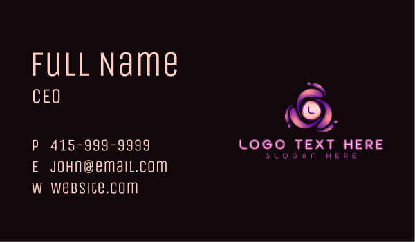 Cyber Tech Swoosh Business Card Design Image Preview