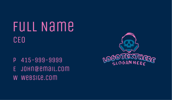 Skull Spray Paint Business Card Design Image Preview