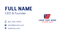 American Flag Letter P Business Card Image Preview