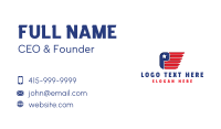 American Flag Letter P Business Card Preview