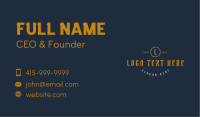 Classic Clothing Brand Lettermark Business Card Design