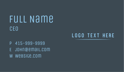 Blue Line Business Business Card Image Preview