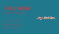 Retro Cartoon Wordmark Business Card Image Preview