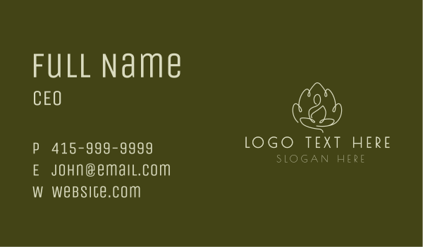 Meditation Yoga Lotus Flower Business Card Design Image Preview