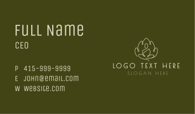 Meditation Yoga Lotus Flower Business Card Image Preview