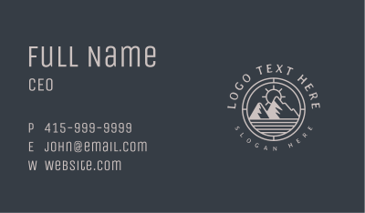 Simple Mountaineering Badge Business Card Image Preview