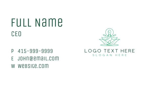 Lotus Relaxing Yoga Business Card Design Image Preview