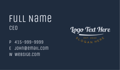 Generic Brand Wordmark Business Card Image Preview