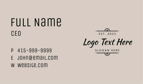 Generic Classic  Firm Business Card Design Image Preview