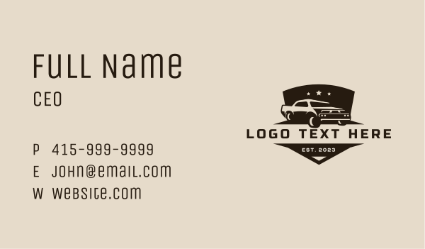 Automotive Sedan Garage Business Card Design Image Preview