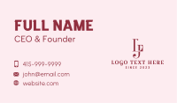 Fashion Apparel Monogram Business Card Design