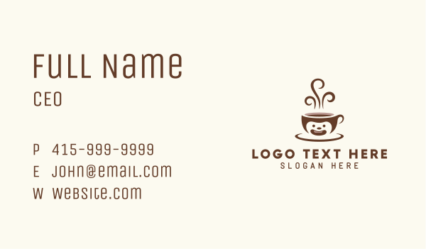 Brewed Coffee  Mascot Business Card Design Image Preview