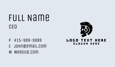 Black Skull Headphones Business Card Image Preview