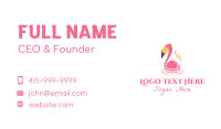 Fine Dining Flamingo  Business Card Preview