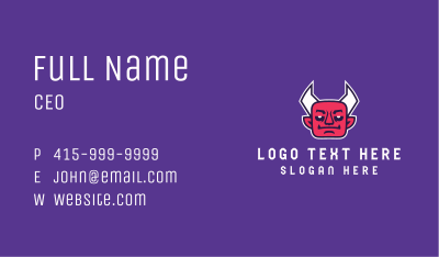 Gaming Devil Mascot Business Card Image Preview