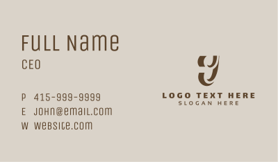 Professional Business Letter Y Business Card Image Preview