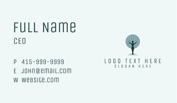 Woman Tree Therapy  Business Card Design Image Preview