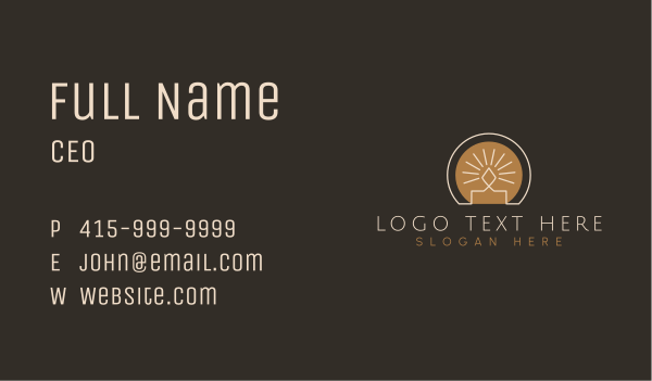 Candle Light Shine Business Card Design Image Preview