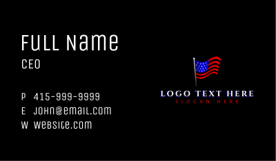 USA Flag Wave Business Card Image Preview