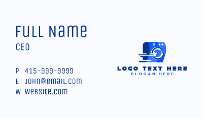Laundromat Wash Clean Business Card Image Preview
