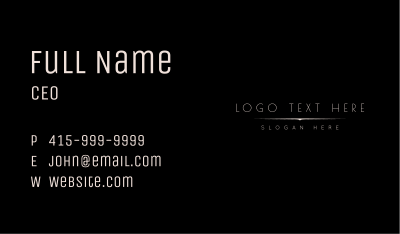 Elegant Minimalist  Wordmark Business Card Image Preview