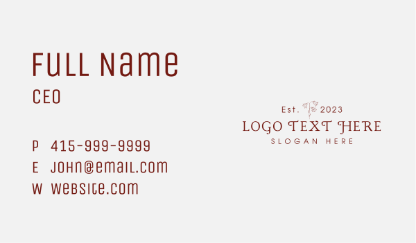 Feminine Stylist Wordmark Business Card Design Image Preview