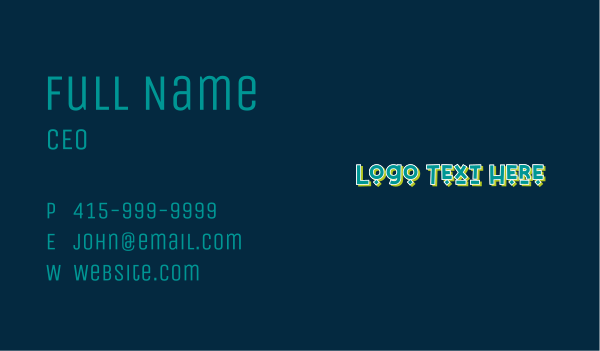 Cool Playful Wordmark Business Card Design Image Preview