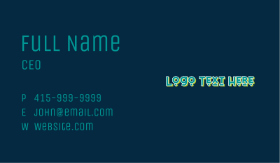 Cool Playful Wordmark Business Card Image Preview