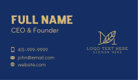 Gold Leaf Letter M  Business Card Image Preview