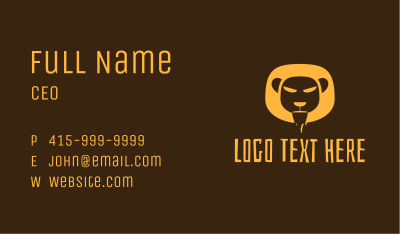 Yellow Safari Lion Business Card Image Preview