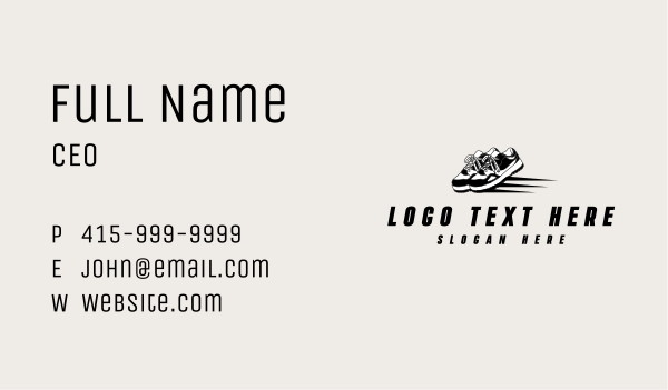 Fashion Running Shoes Business Card Design Image Preview