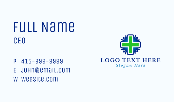 Human Healthcare Cross Business Card Design Image Preview