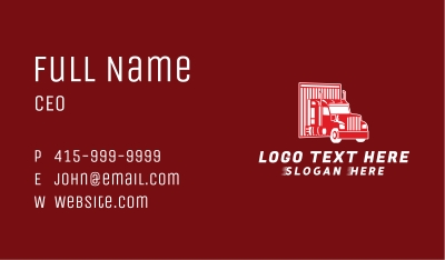 Red Truck Logistics Business Card Image Preview