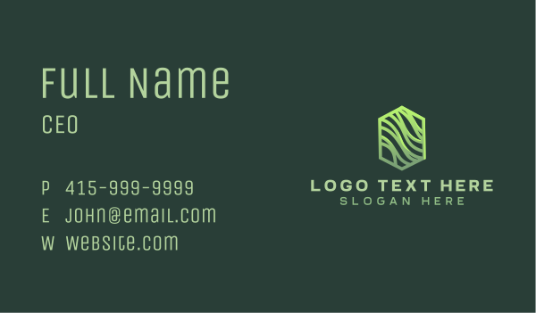 Hexagon Wave Firm Business Card Design Image Preview