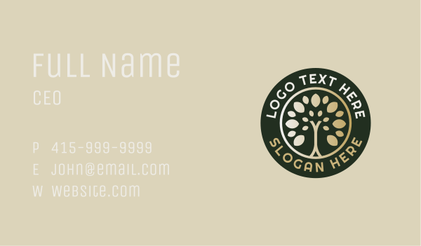 Tree Eco Friendly Farm Business Card Design Image Preview