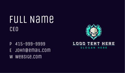 Skull Vape Gaming Business Card Image Preview