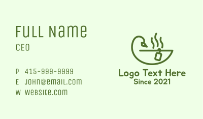 Duck Tea Cup Business Card Image Preview