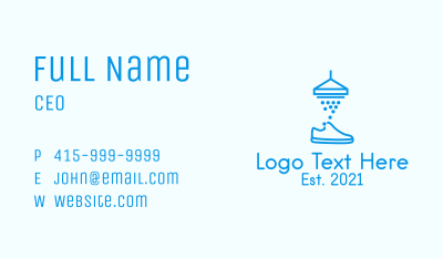 Blue Shoe Cleaner  Business Card Image Preview